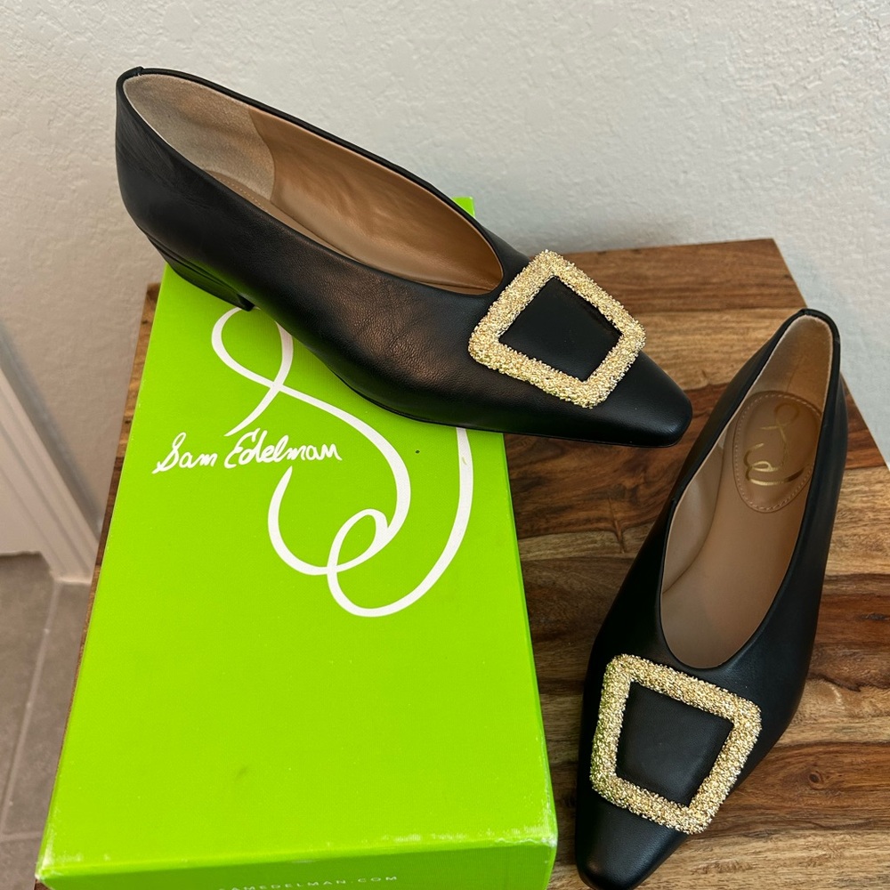 Sam Edelman Black Leather Women's Shoes, Size 7, NWT - Picture 3 of 9